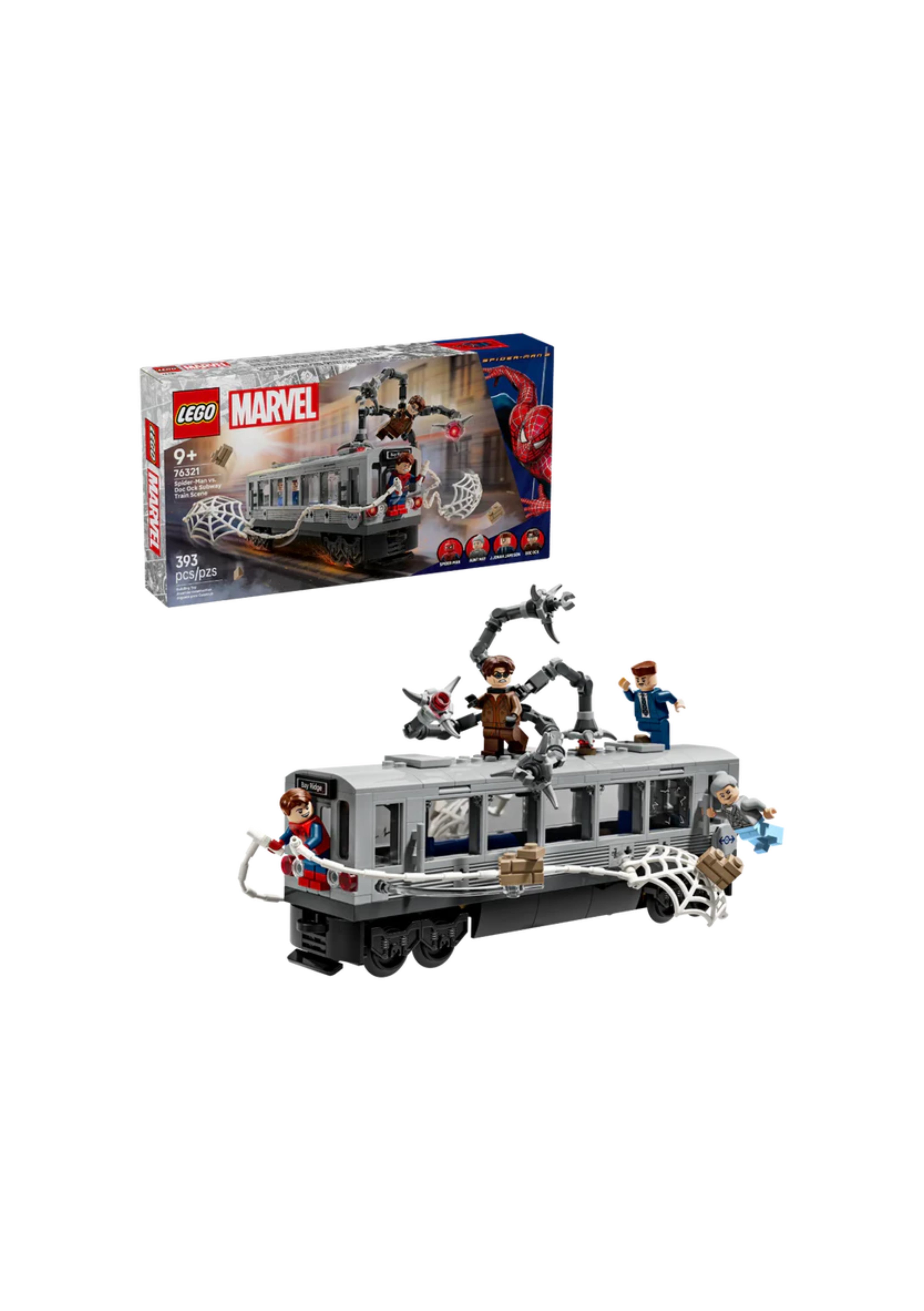 Lego 76321 Super Heroes Marvel Spider-Man vs. Doc Ock Subway Train Scene (393 Pieces)