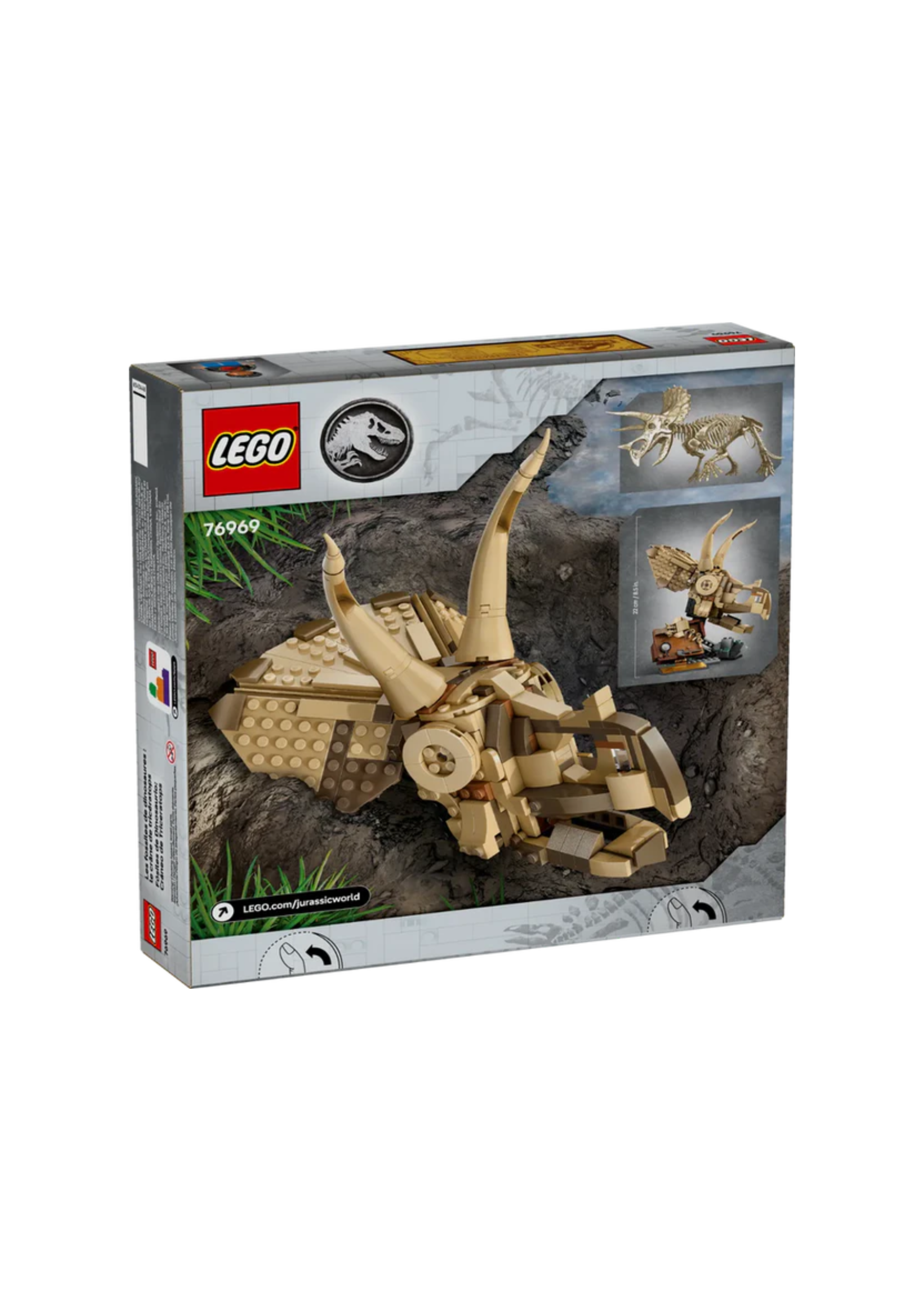 Lego 76969 Jurassic World Dinosaur Fossils Triceratops Skull (468 Pieces)