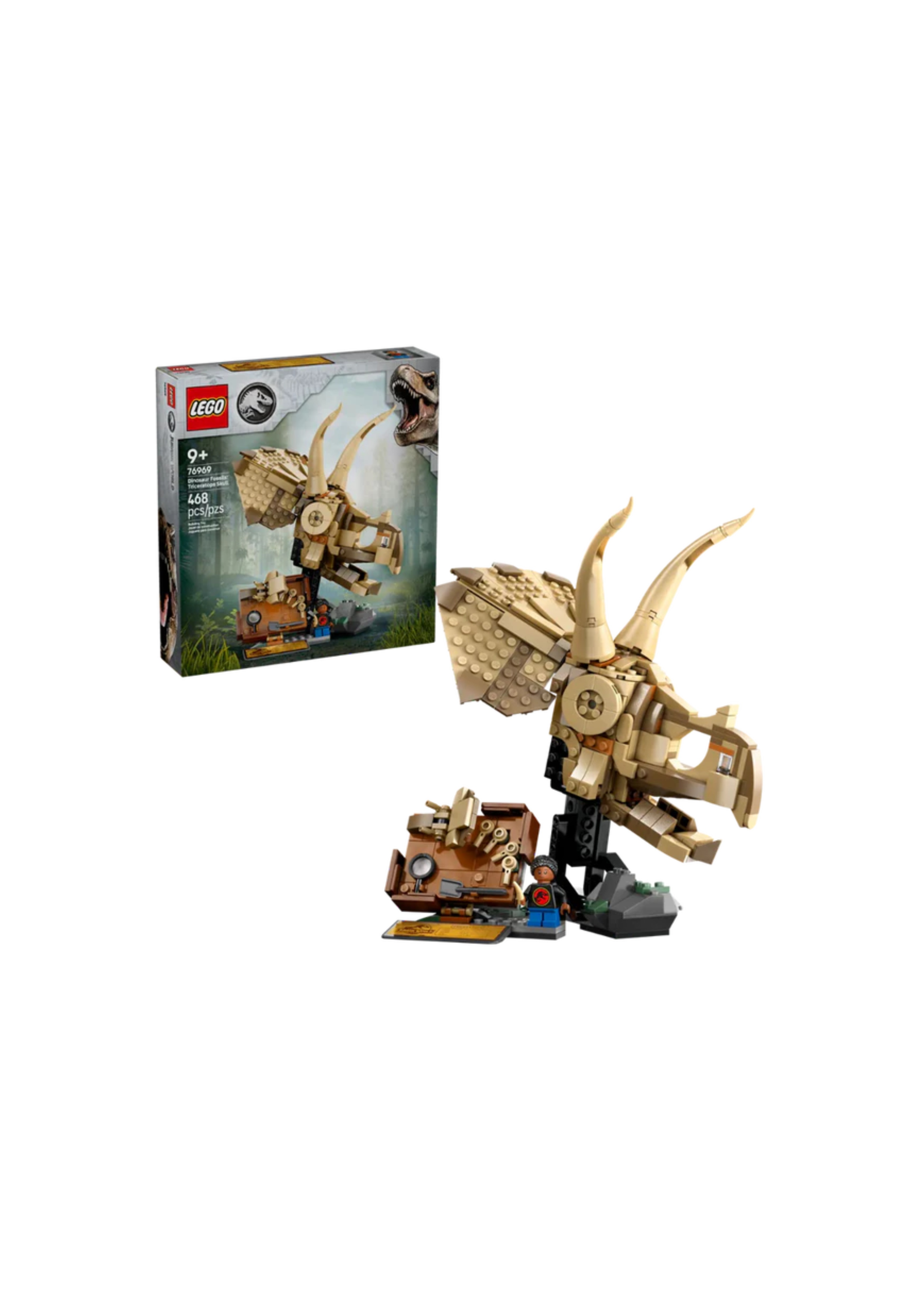Lego 76969 Jurassic World Dinosaur Fossils Triceratops Skull (468 Pieces)
