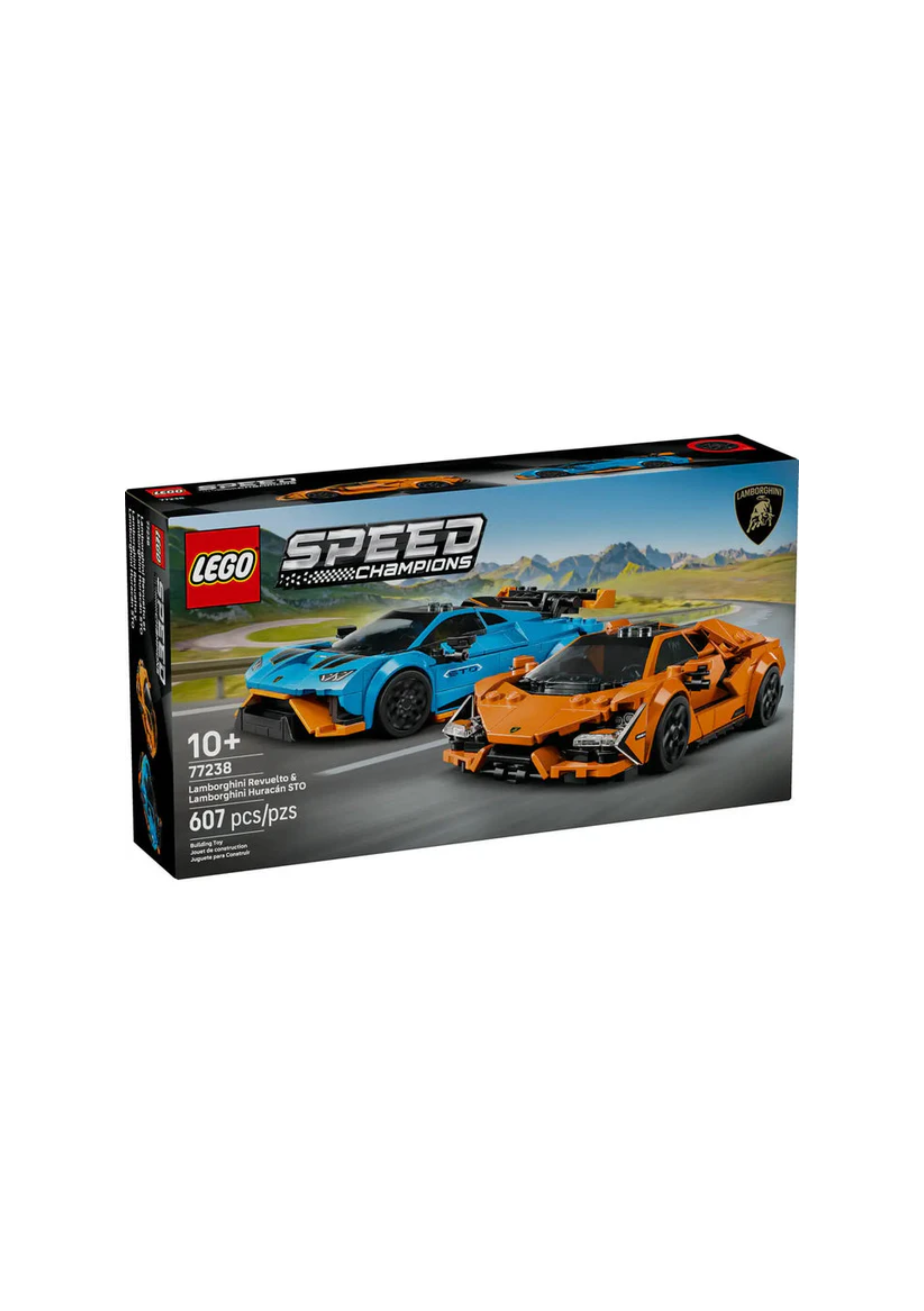 Lego 77238 Speed Champions Lamborghini Revuelto & Huracán STO (607 Pieces)