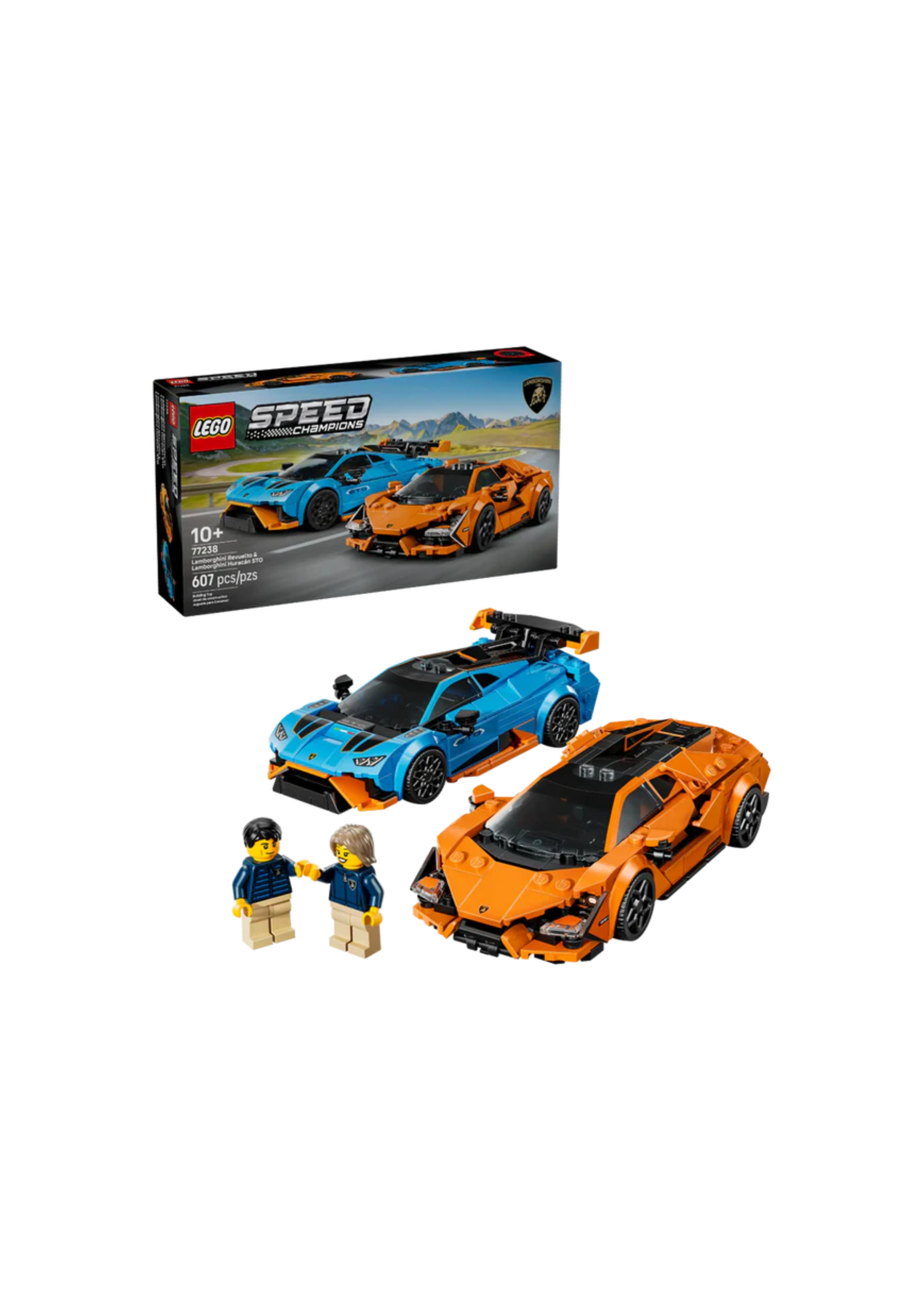Lego 77238 Speed Champions Lamborghini Revuelto & Huracán STO (607 Pieces)