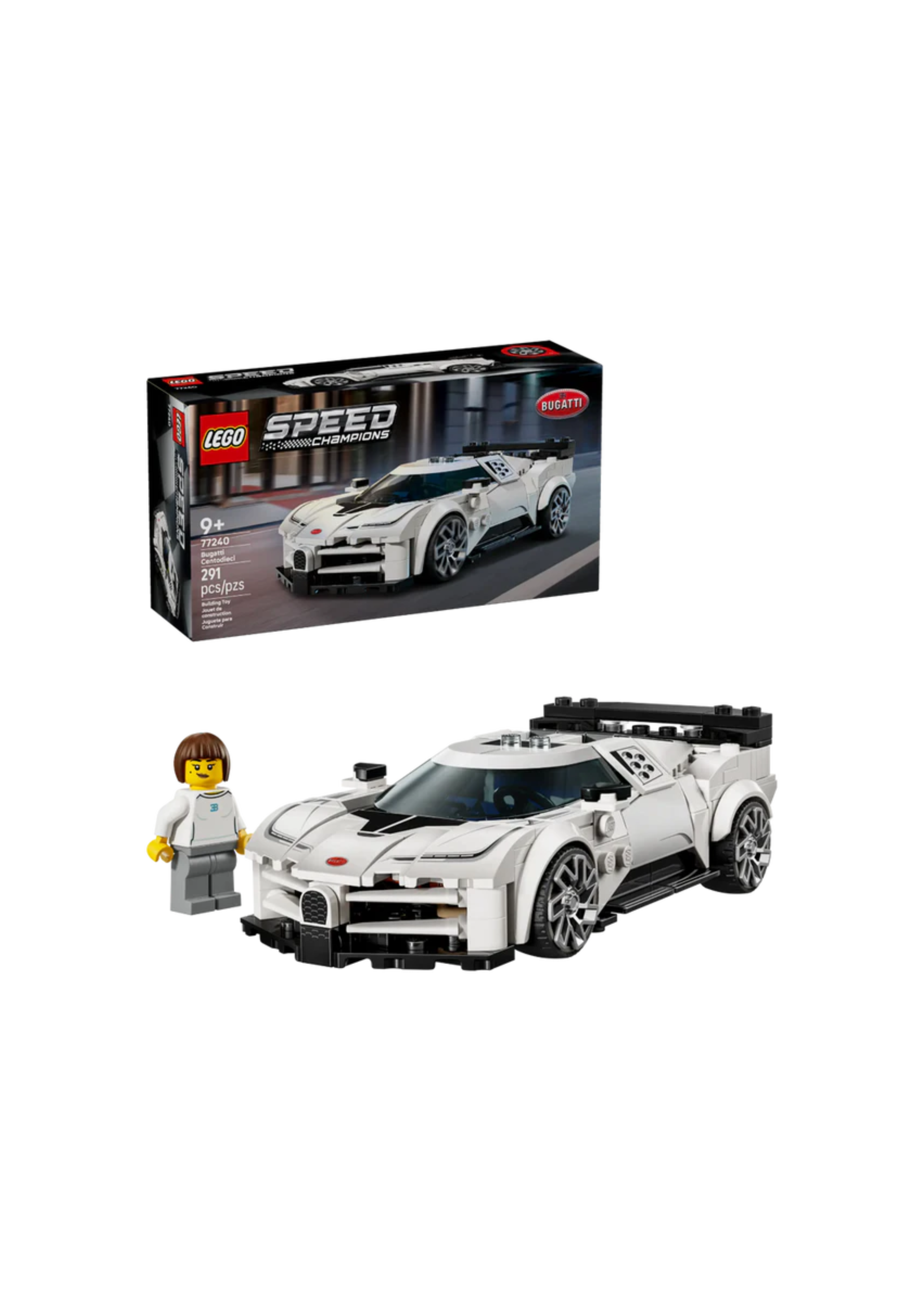 Lego 77240 Speed Champions Bugatti Centodieci Hyper Sports Car (291 Pieces)