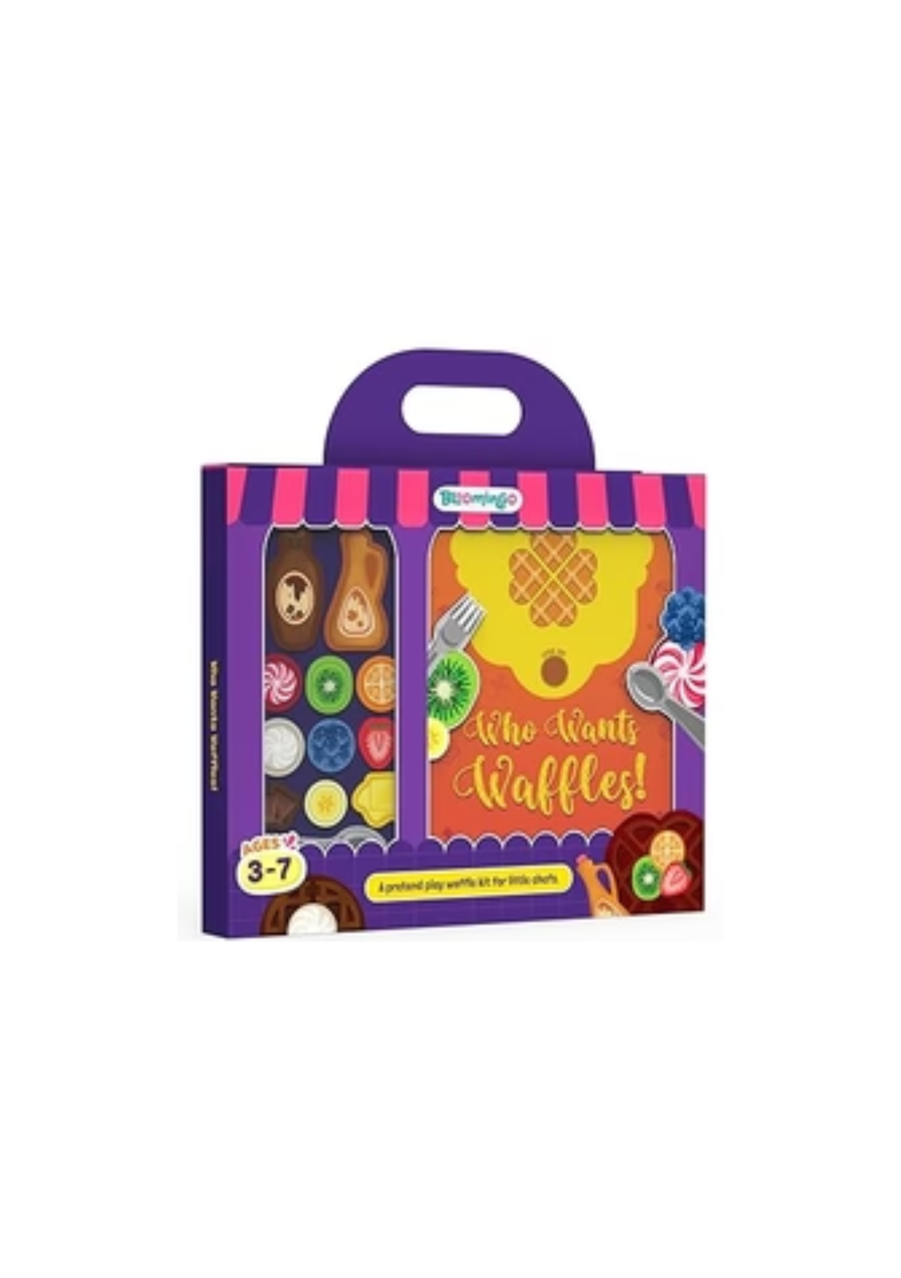 Bloomingo Pretend Play Kit - Who Wants Waffles!: Waffle Making Set for Kids