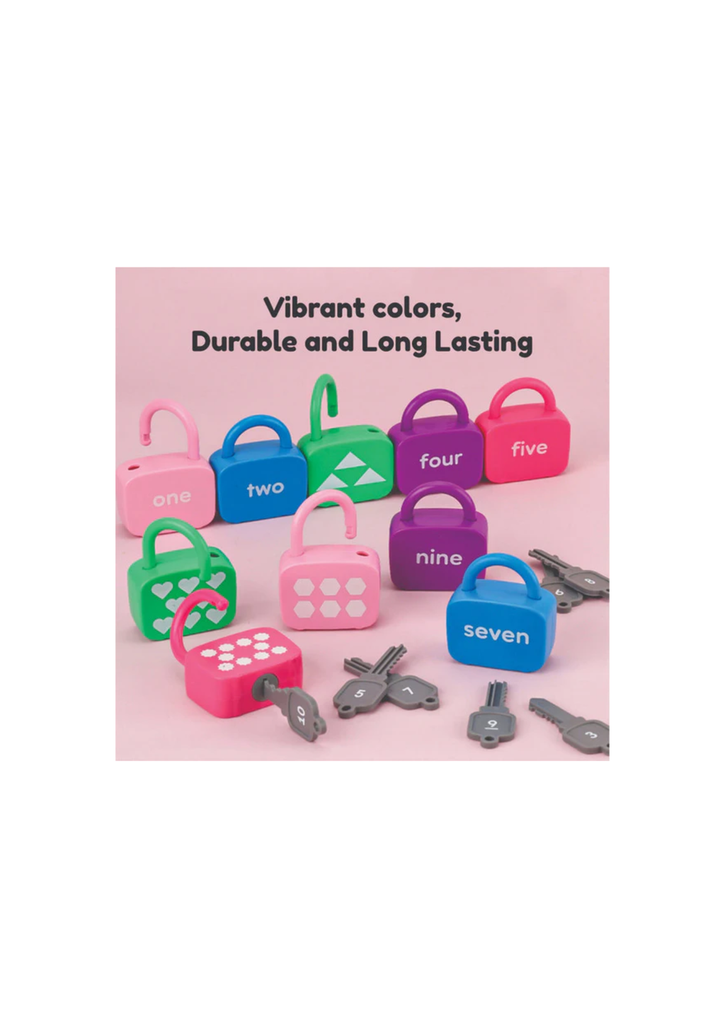 Open Ended Montessori Number Lock & Key Toy (20 pcs)