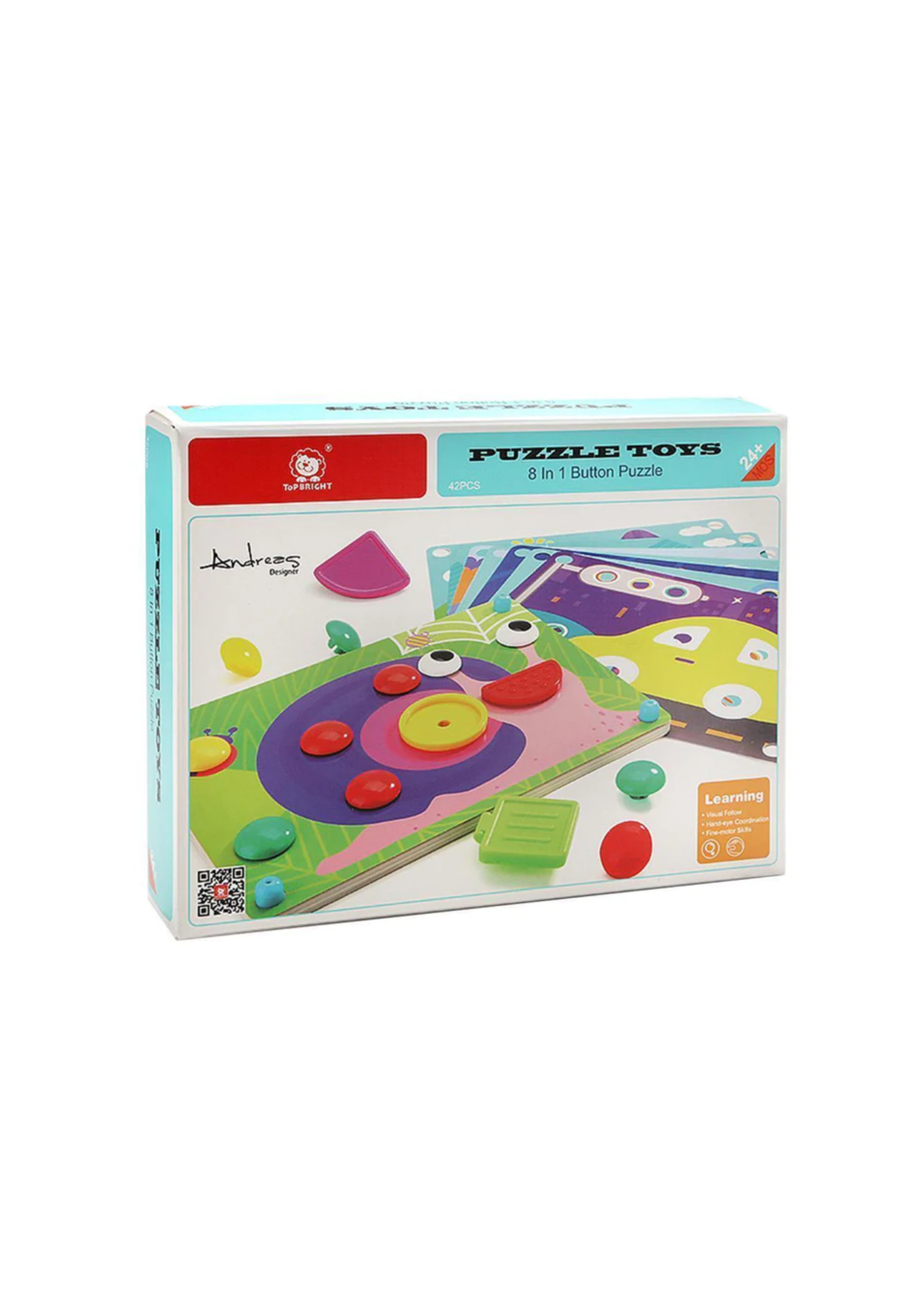 Toycra 8-in-1 Button Puzzle (42 Pcs)