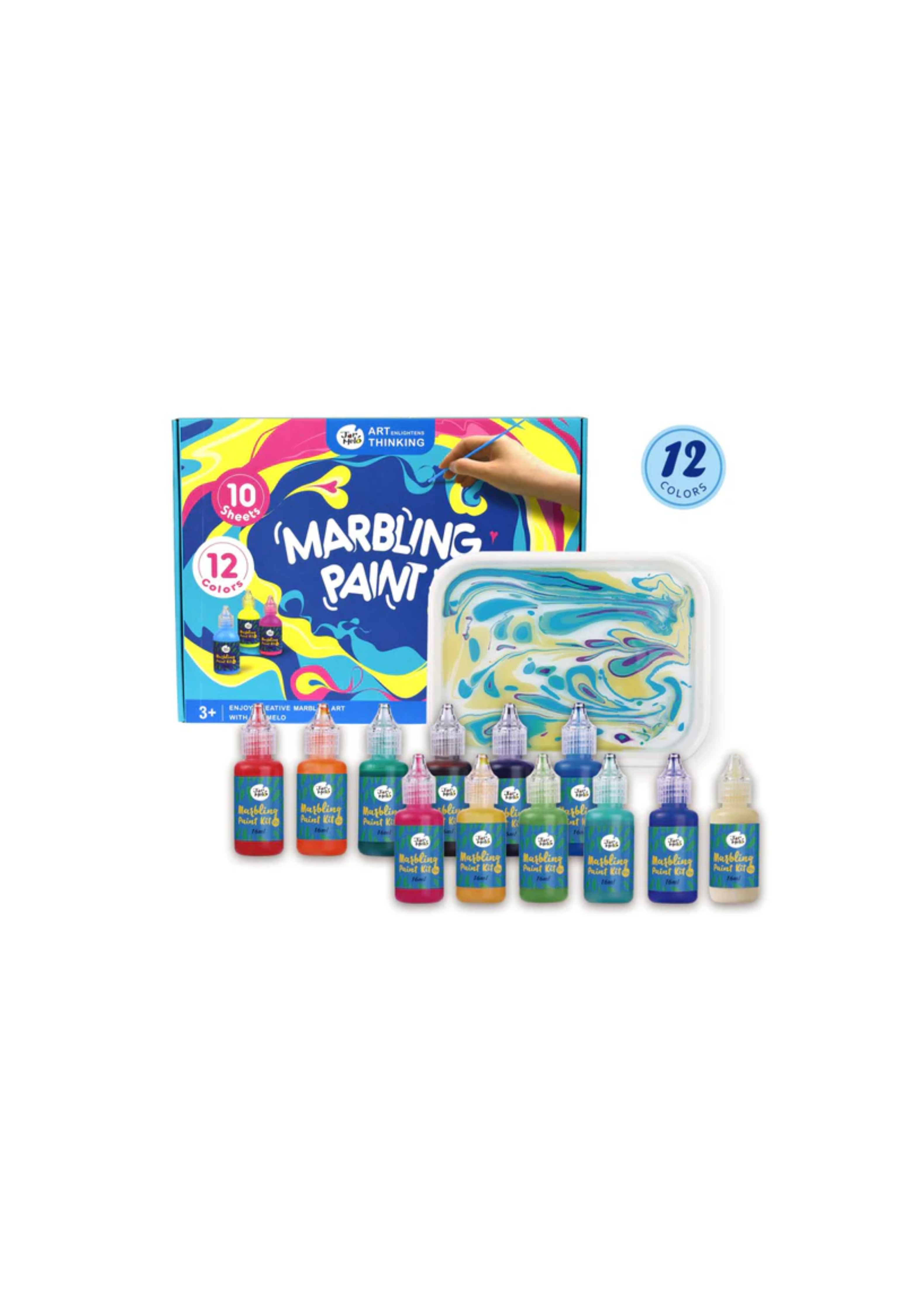 JarMelo Marbling Paint Kit - 12 Colors Craft Kit