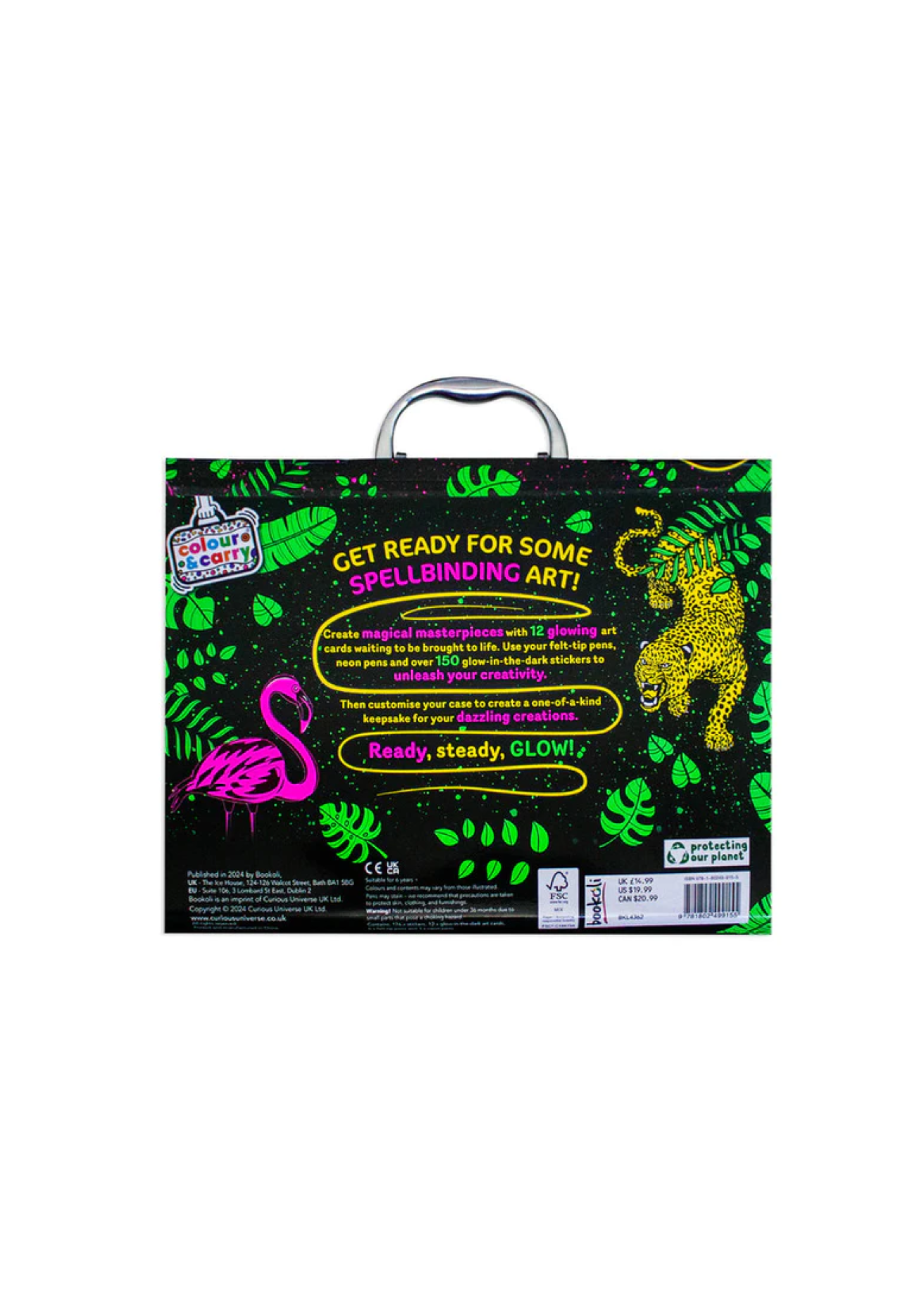 Hinkler Glow In The Dark Neon Art Kit Animals Box Set