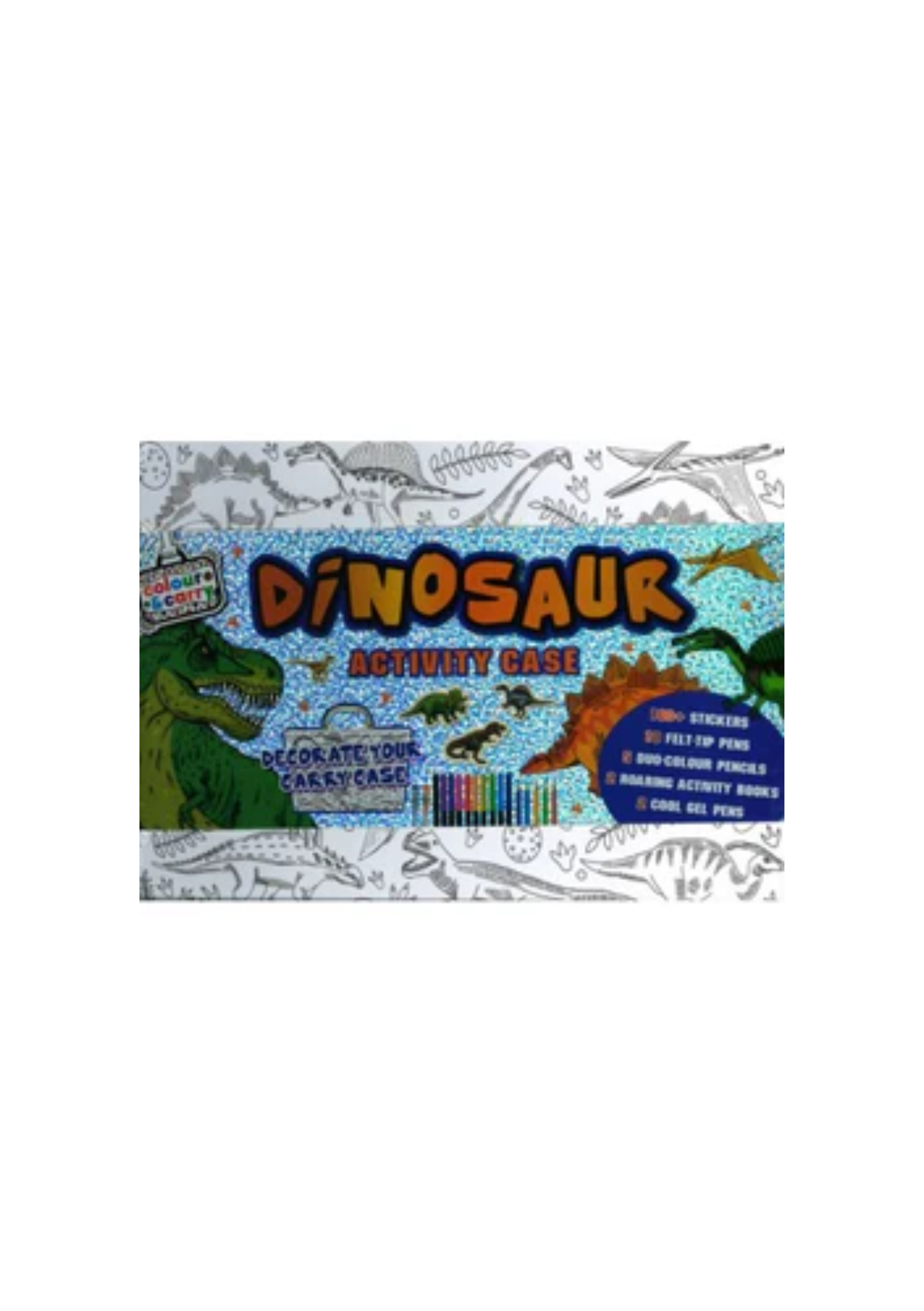 Hinkler Colour and Carry Activity Kit Dinosaur Activity Case