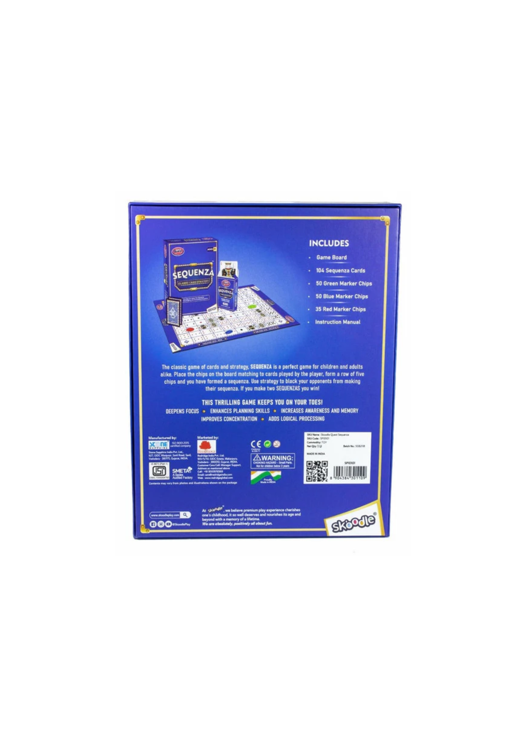 Skoodle Quest Sequenza Classic Card Game