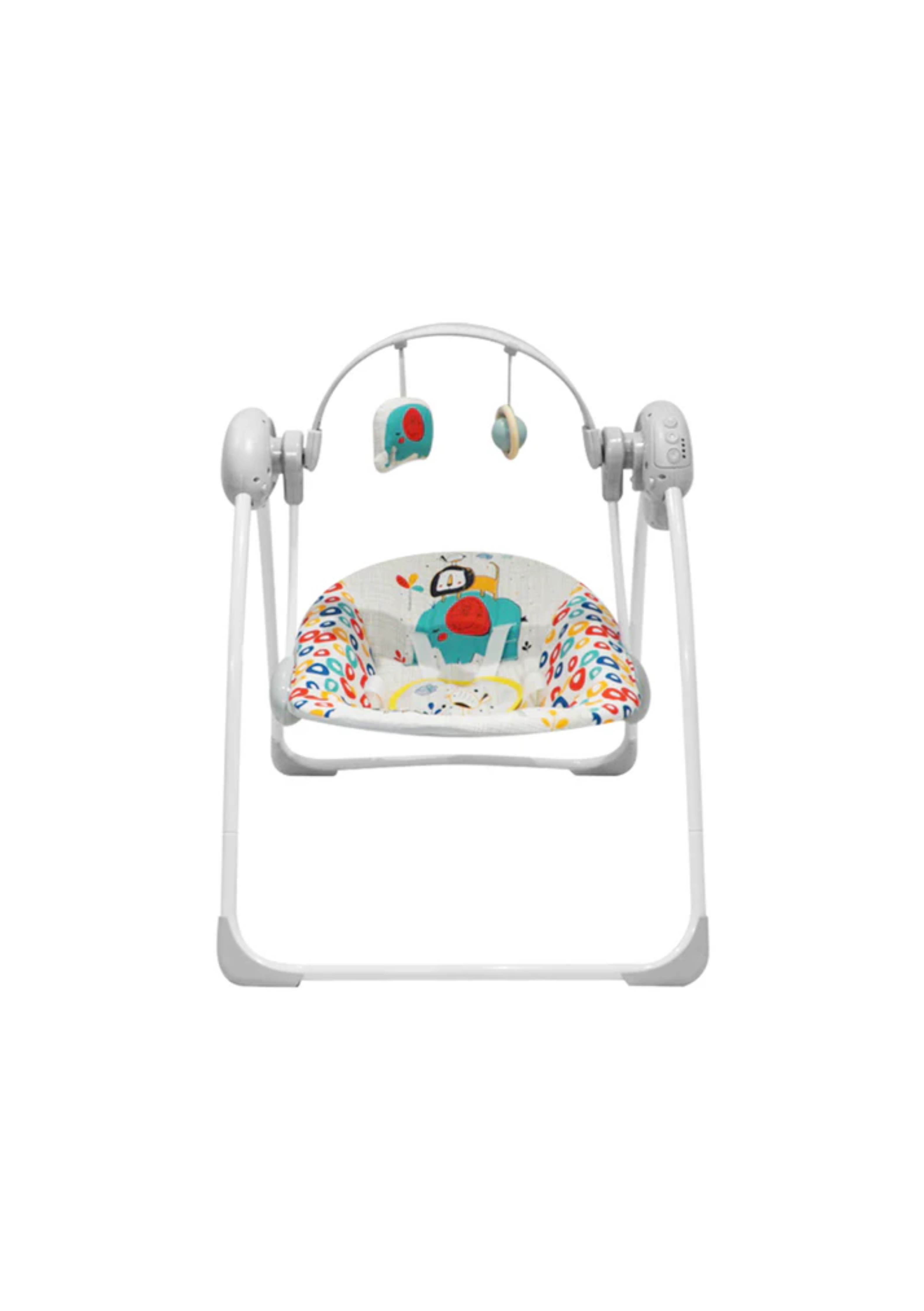 Ladida Baby Swing-6 Classic Melodies-5 Swing Speed Modes-5 Point Harness-Removable & Adjustable Toy Bar-3 Months Warranty-Upto 9 Kg-Safari