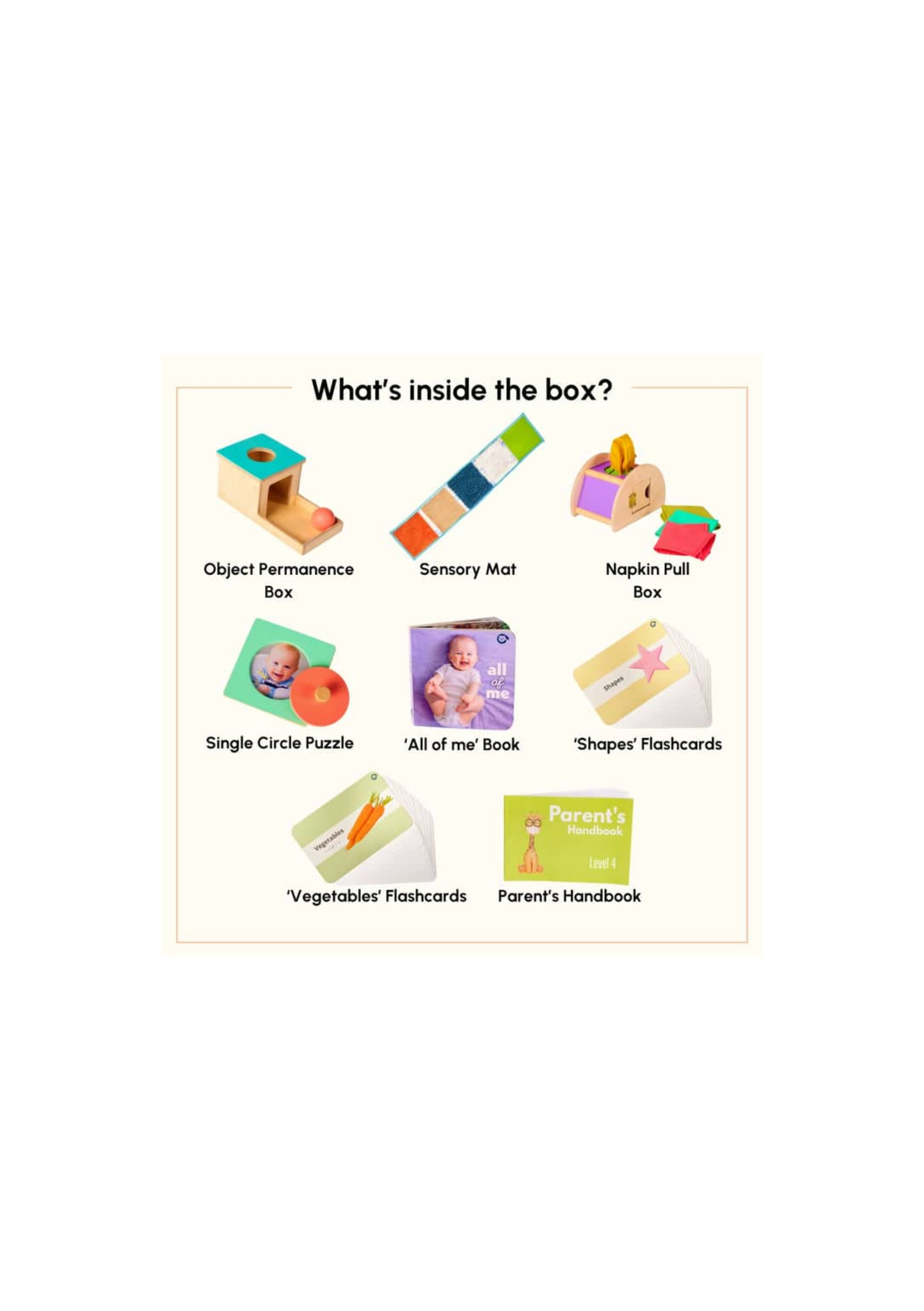 Curious Cub Montessori Box-7M+-Pack of 9 Montessori Toys Educational Wooden Toys-Gift Set