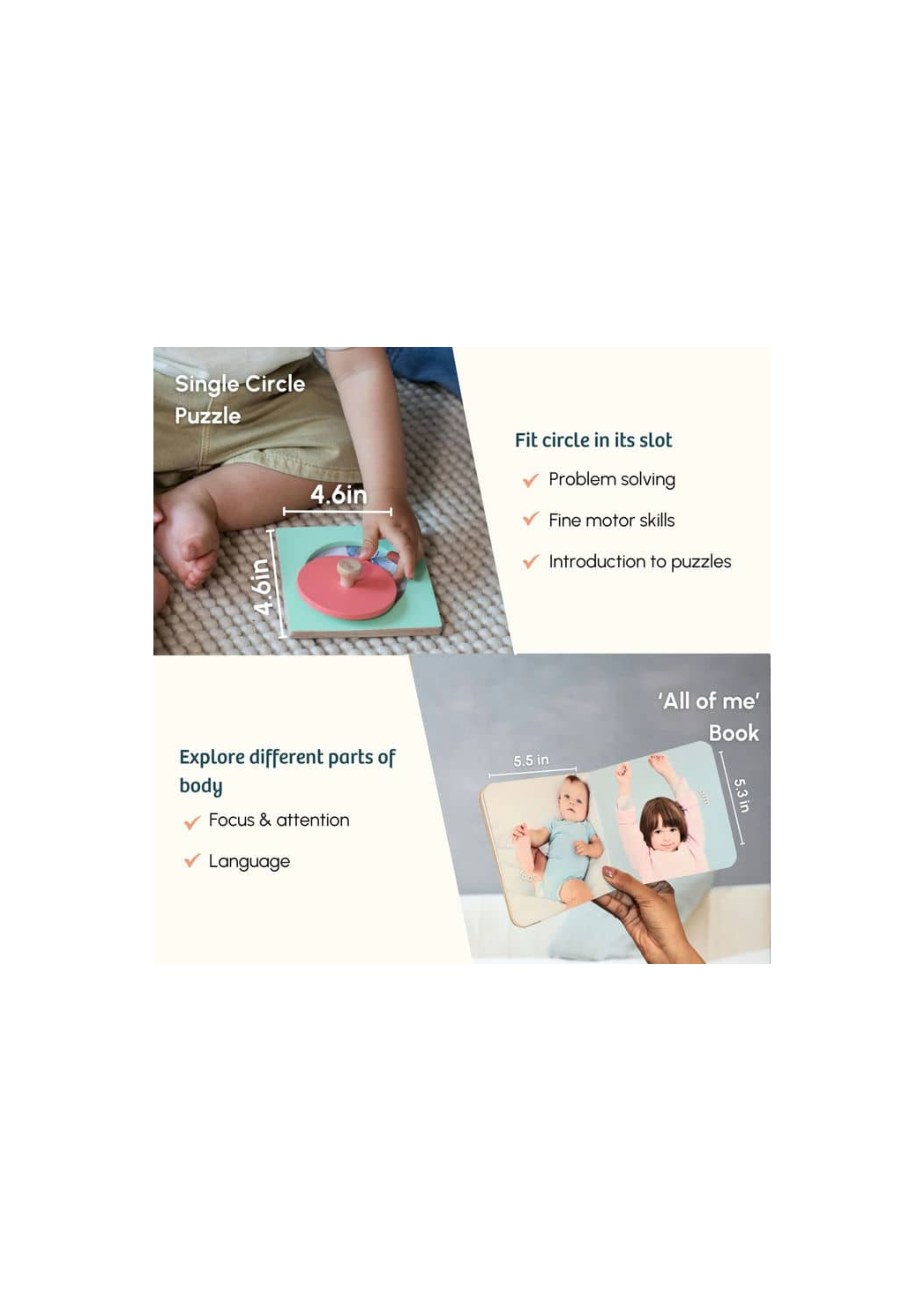 Curious Cub Montessori Box-7M+-Pack of 9 Montessori Toys Educational Wooden Toys-Gift Set