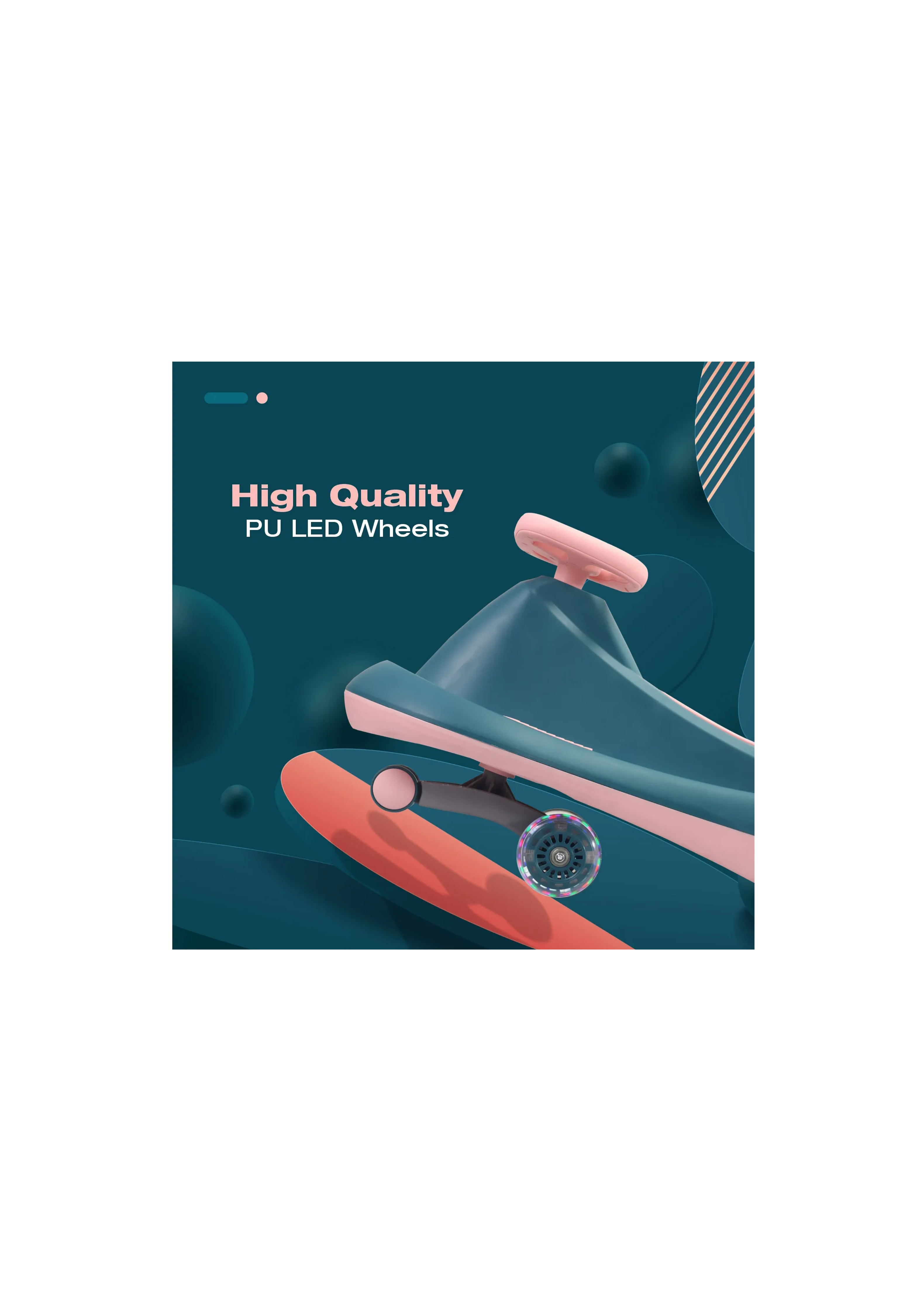 R For Rabbit Iya Iya Drift Swing Car - Scratch Free PU Led Wheels, Up to 125 Kgs