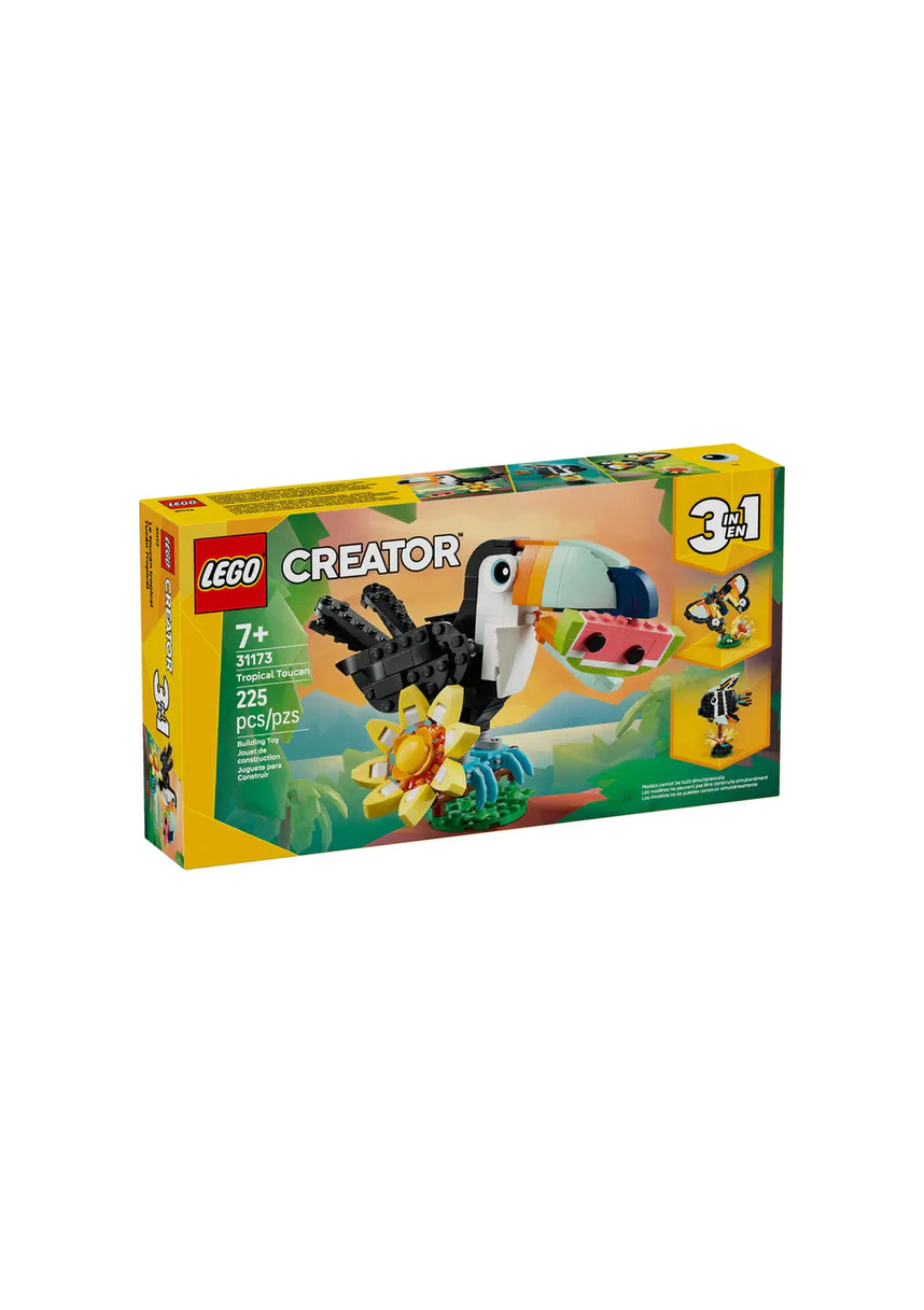 Lego 31173 Creator 3 In 1 Wild Animals : Tropical Toucan (225 Pieces)
