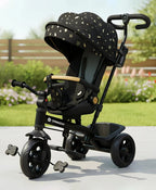 StarAndDaisy Kids Tricycle with Canopy, Basket & Bell – 18 Months–5 Years