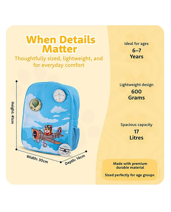 Filli & Me Filli Goes into Filli Flies a Plane HugBag 17L Kids School Backpack for Ages 6–7 Years Lightweight School & Travel Bag