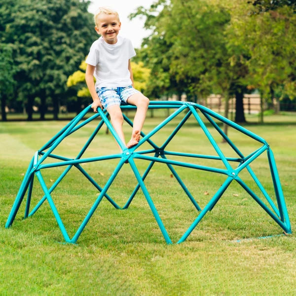 Plum Products Deimos Metal Climbing Dome for Kids 3–8 Years – Outdoor Jungle Gym, Powder-Coated Steel Frame, Turquoise