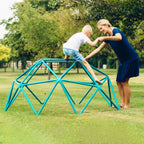 Plum Products Deimos Metal Climbing Dome for Kids 3–8 Years – Outdoor Jungle Gym, Powder-Coated Steel Frame, Turquoise