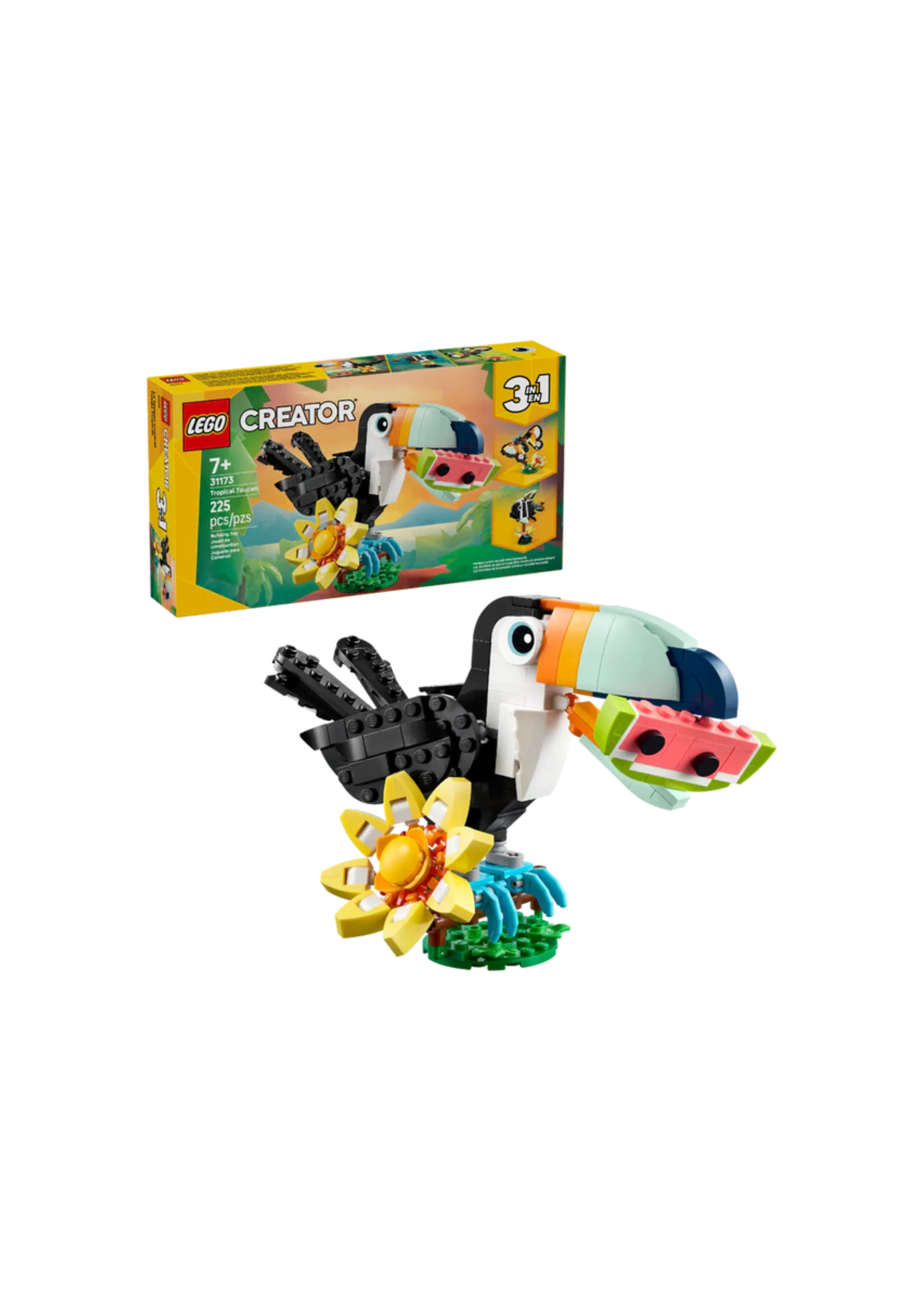 Lego 31173 Creator 3 In 1 Wild Animals : Tropical Toucan (225 Pieces)