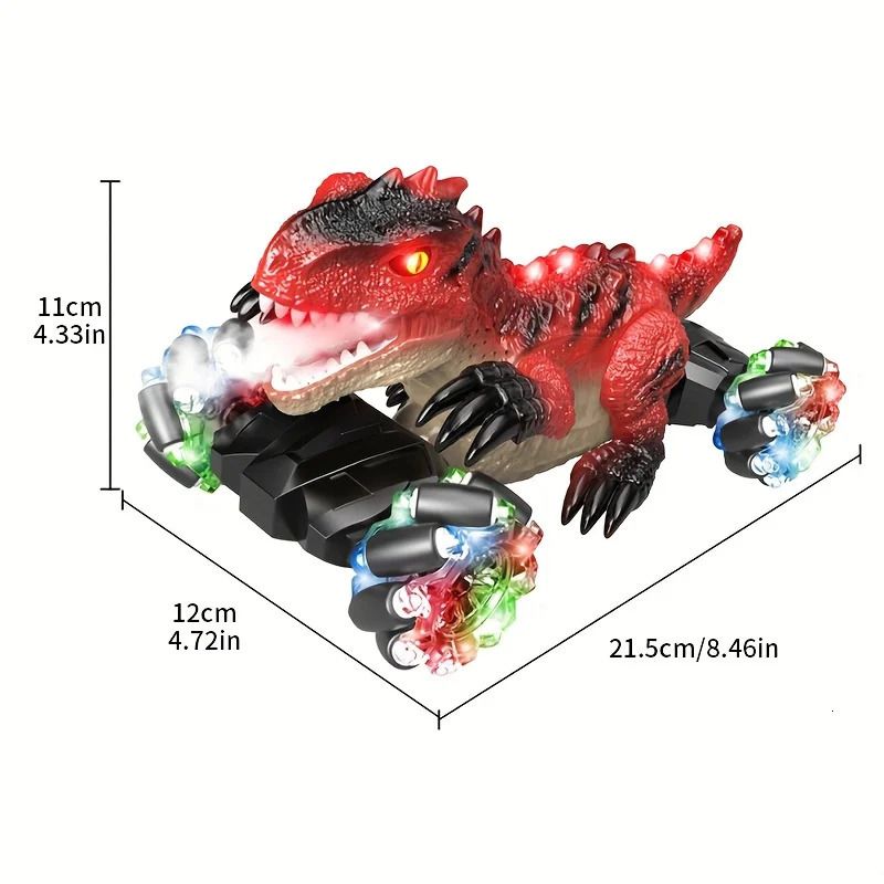 Rainbow Toys Ehtreme Stunt Performance Remote Control Dinosaur Light and Sound Assorted Color