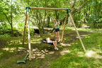 Plum Spider Monkey Wooden Nest Swing Set | FSC-Certified Outdoor Garden Swing for Kids Ages 3+ Years