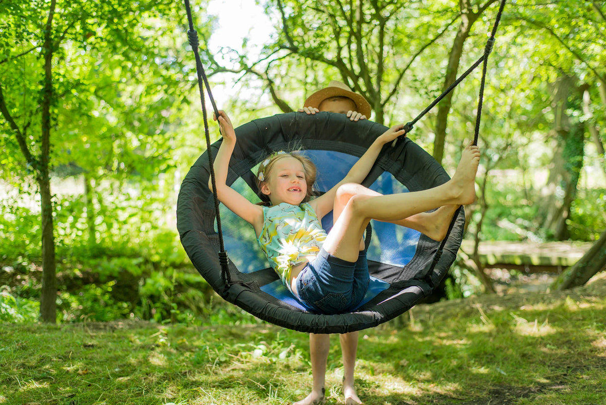 Plum Spider Monkey Wooden Nest Swing Set | FSC-Certified Outdoor Garden Swing for Kids Ages 3+ Years