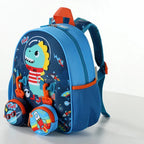 VEST Space Dinosaur Kids Backpack – Blue Rocket Theme School Bag | 26.3 cm 2–5 Years