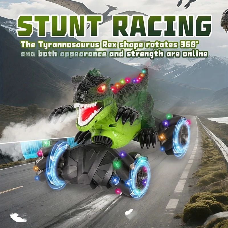 Rainbow Toys Ehtreme Stunt Performance Remote Control Dinosaur Light and Sound Assorted Color