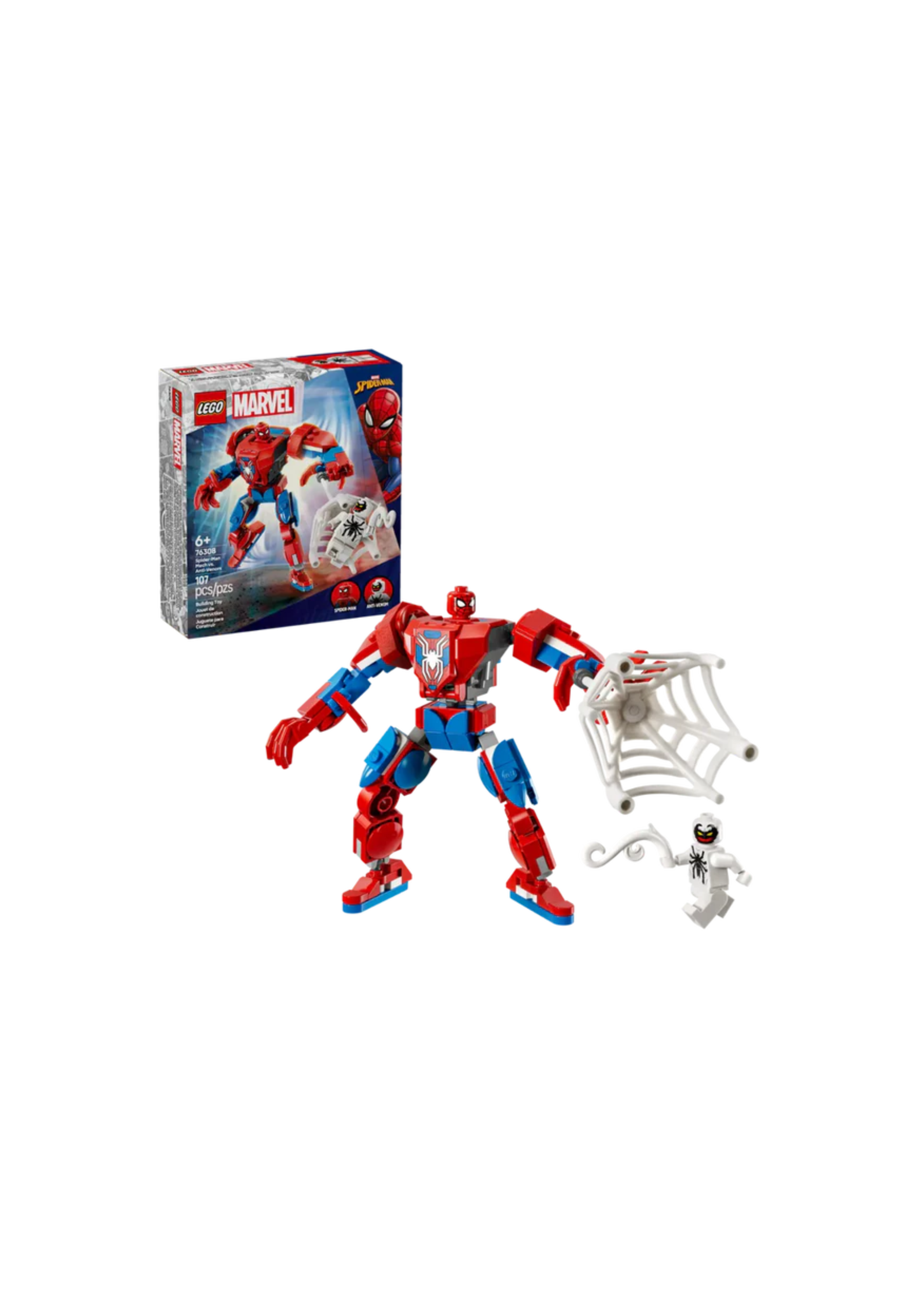 Lego 76308 Marvel Spider-Man Mech vs. Anti-Venom (107 Pieces)