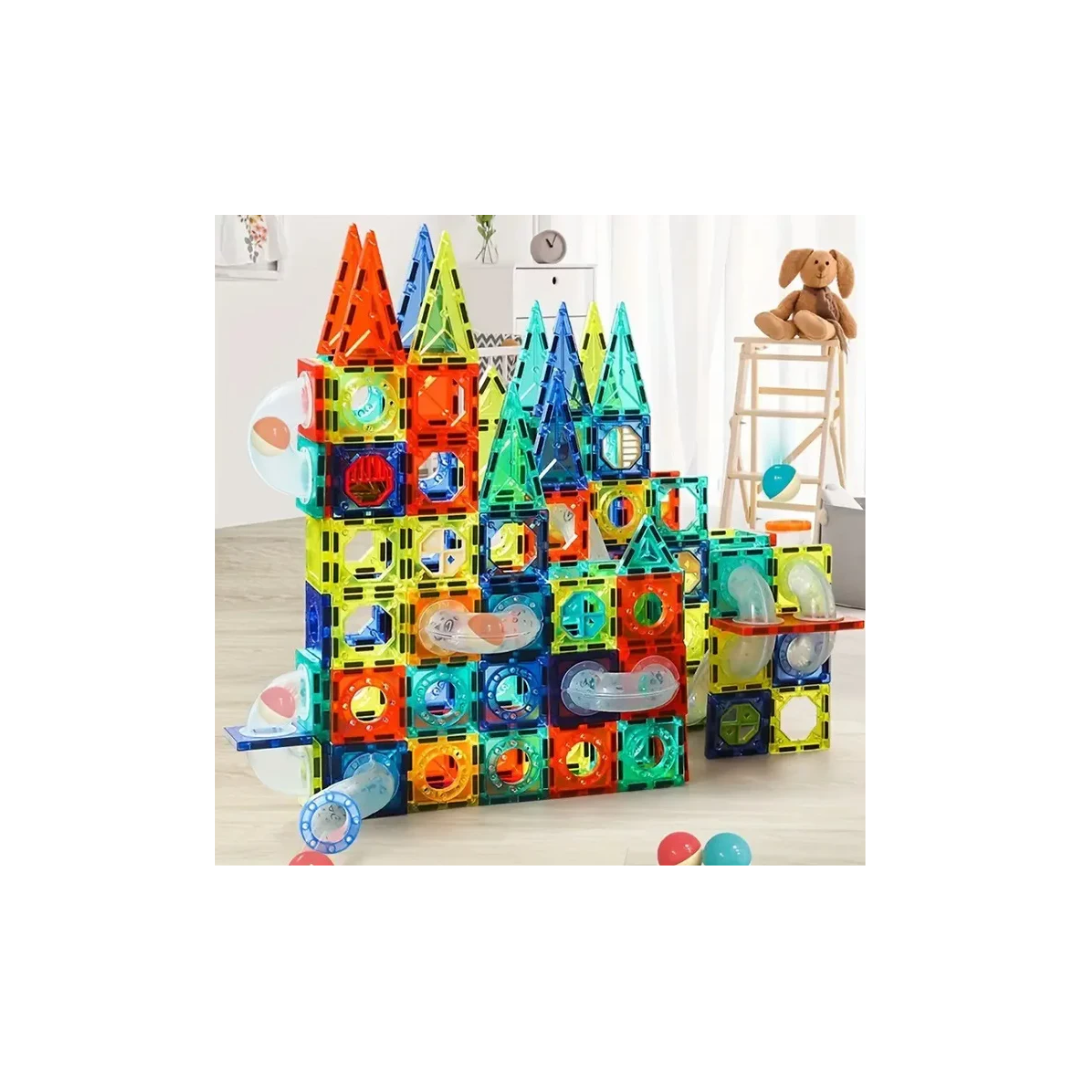 Rainbow Toys Colorful Magnetic Blocks 73pcs