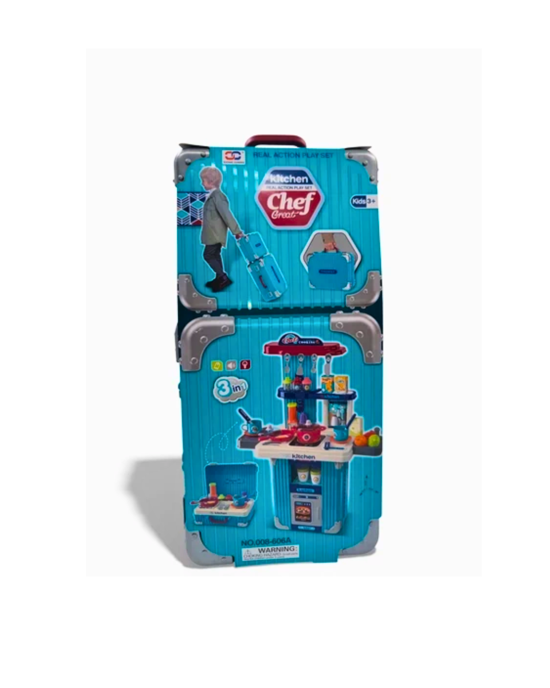 Kitchen Chef Real Action Play Set 3in1 Trolley Set