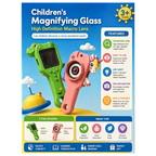 Kids High Definition Magnifying Glass with Macro Lens – Fun Educational Exploration Toy