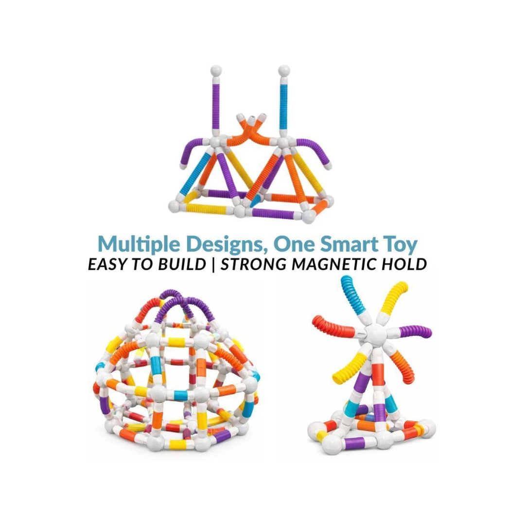 Rainbow Toys 2-Piece Flexible Magnetic Building Blocks Set 42pcs