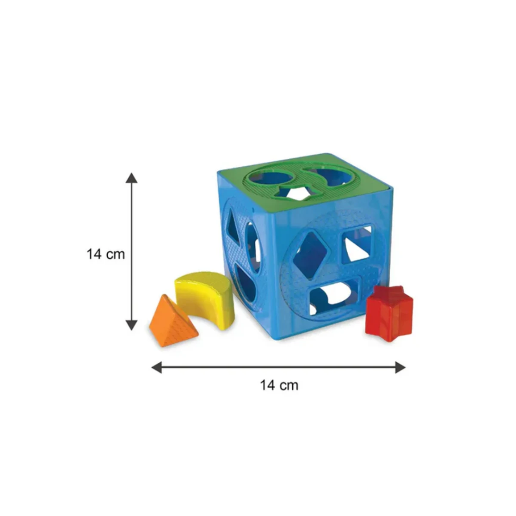 Funskool Giggles 2In1 Toddle Shape Sorting Cube And Aeroplane Pull Along Toy