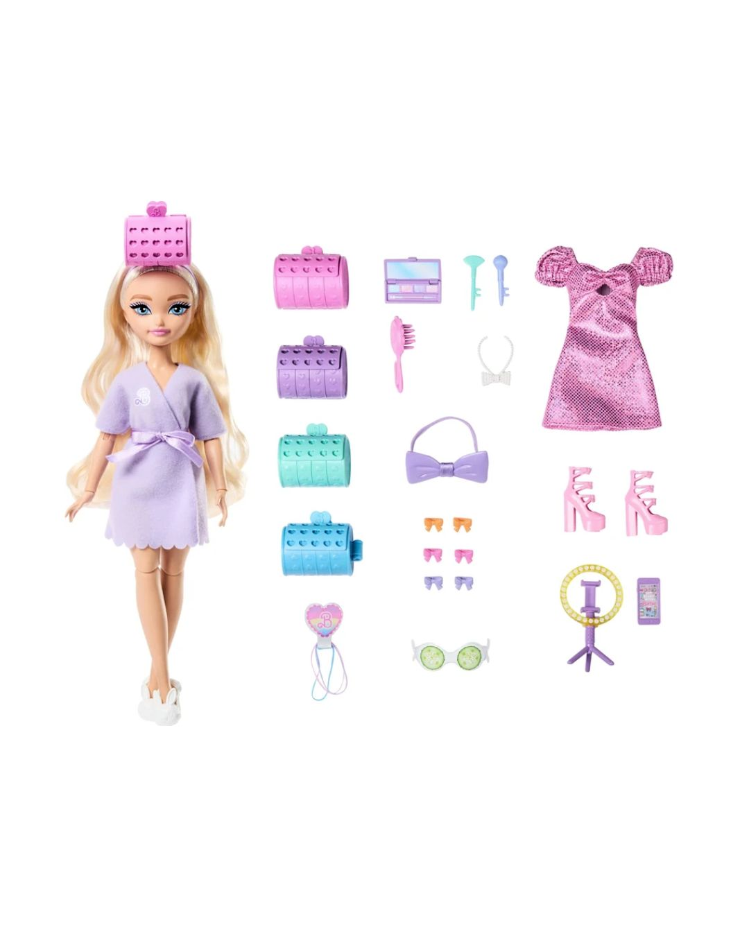 Mattel Barbie Dream Besties Barbie Malibu Doll & Accessories, Posable Fashion Doll & Themed Pieces