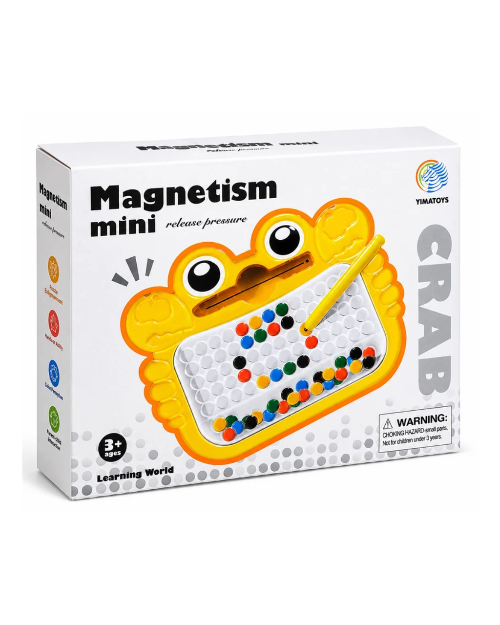 Magnetic Drawing Board for Kids Mini Magnetism Educational Writing & Learning Board Magnetic Pen & Color Beads Toy