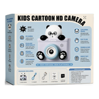 Kids Cartoon HD Digital Camera – Cute Panda Camera with USB Charging Assorted Color