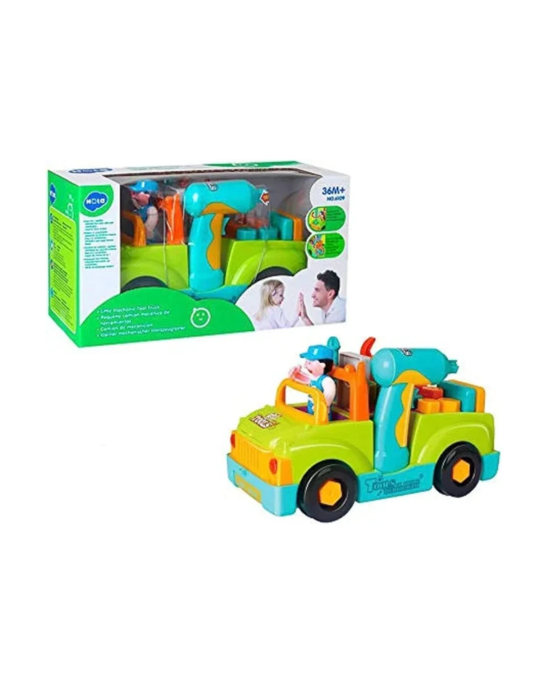 Hola Little Mechanic Tool Truck 2-in-1 DIY Construction Tool Set with Electric Drill 25 Accessories