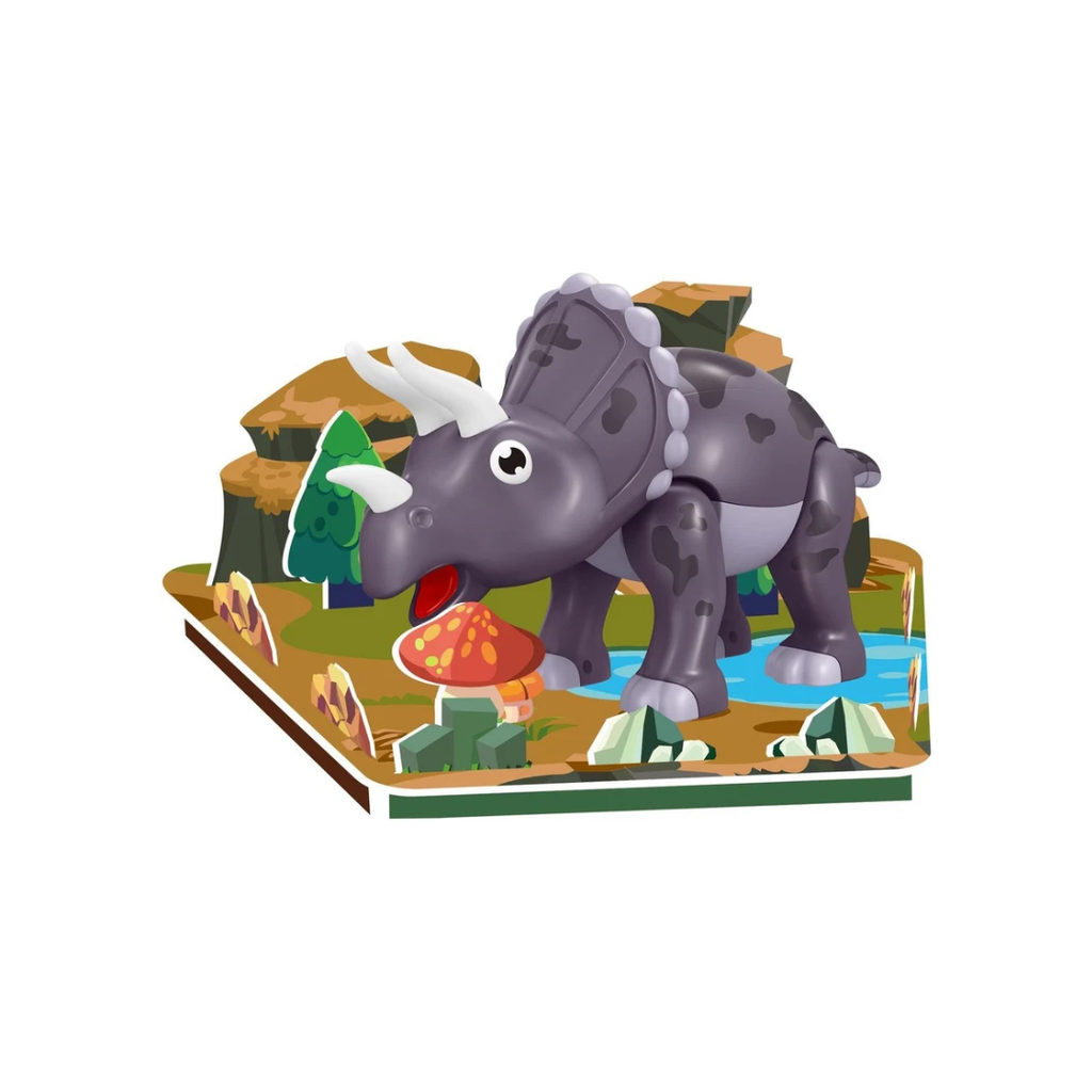 Rainbow Toys Magnetic  Triceratops Dinosaur Building Toy