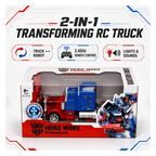 Hero Wake Pioneer 2-in-1 Transforming Remote Control Robot Truck with Lights & Sounds – 2.4GHz