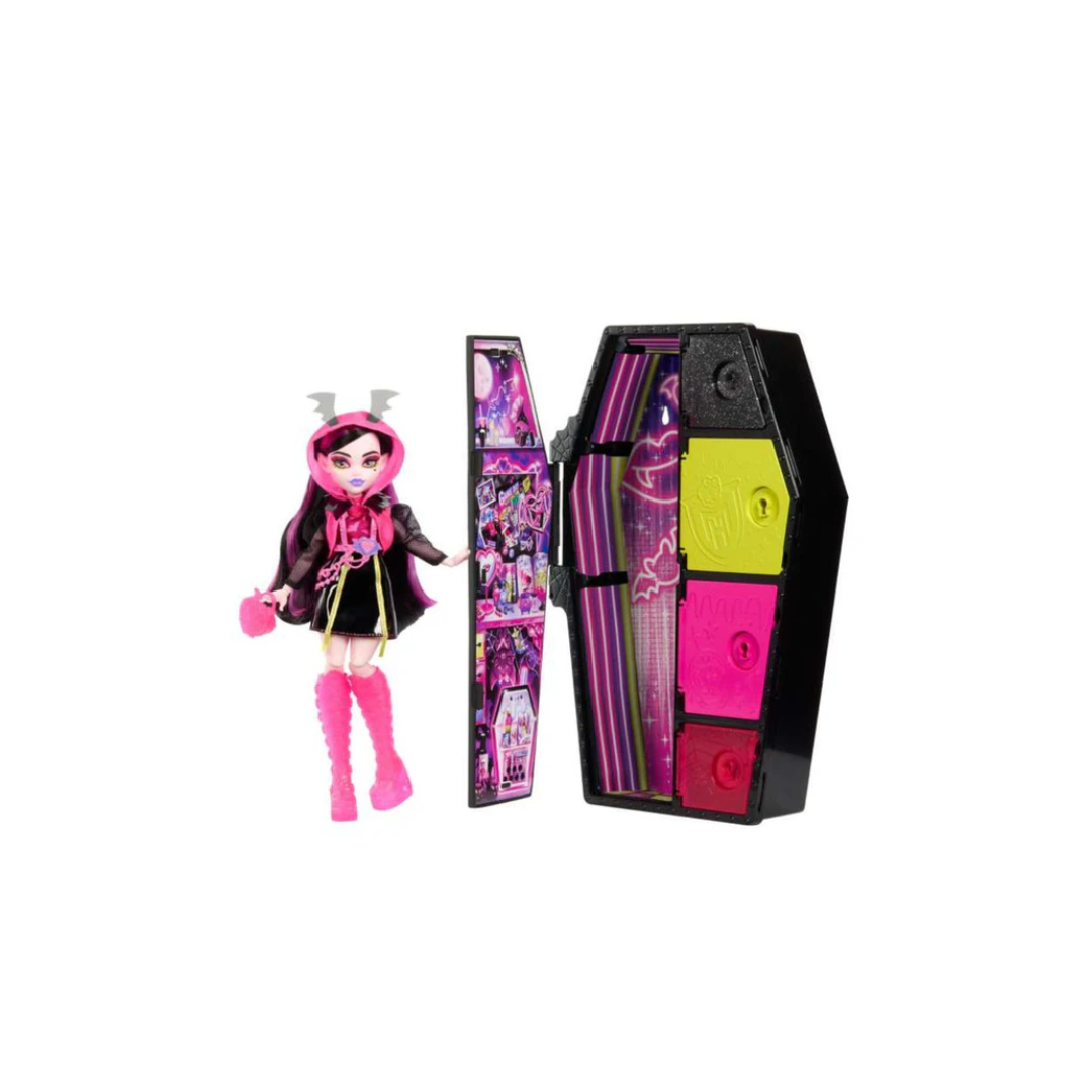 Mattel Monster High Doll, Draculaura, Skulltimate Secrets: Neon Frights