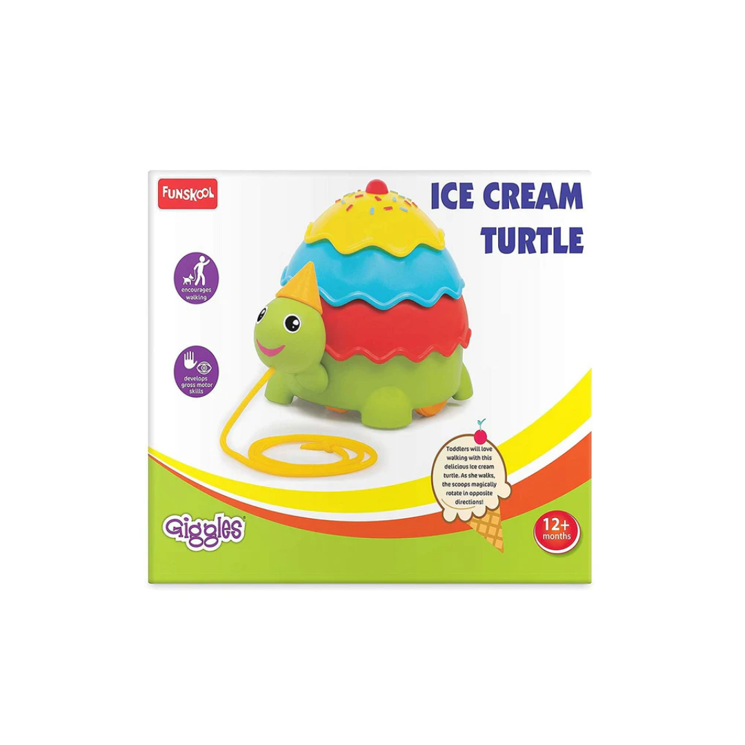 Funskool Giggles Ice Cream Turtle Early Learner Toys For Kids Age 12M+