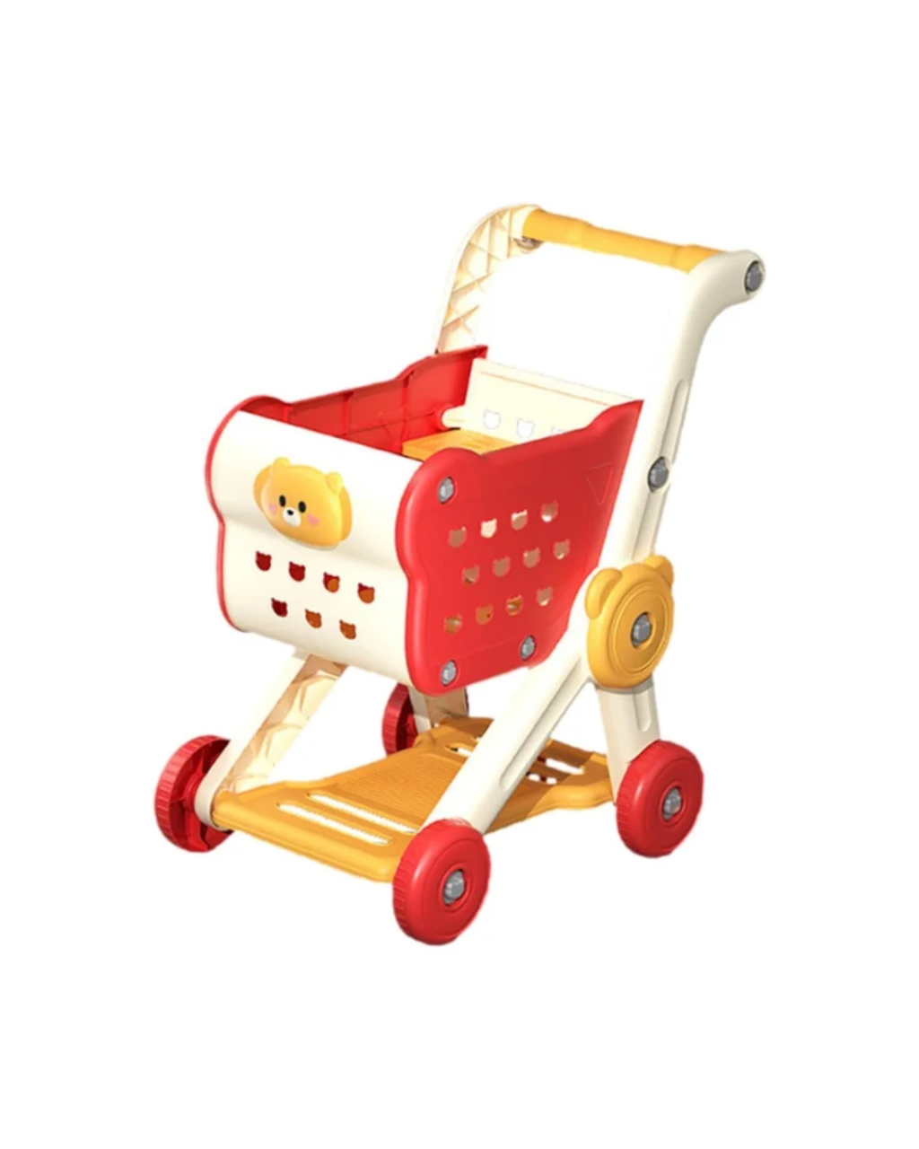 Kids Shopping Trolley Pretend Play Supermarket Shopping Cart Large Capacity Toy Shopping Cart