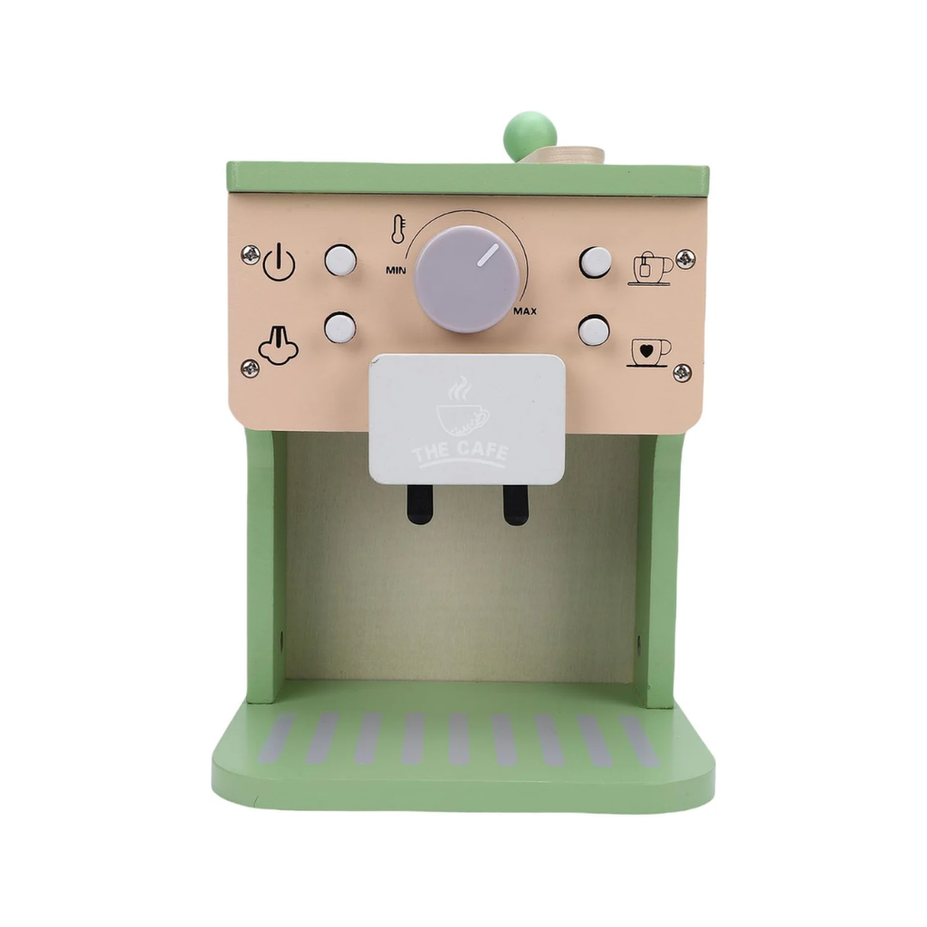 Wooden Coffee Maker Playset Afternoon Tea Espresso Machine for Kids Children