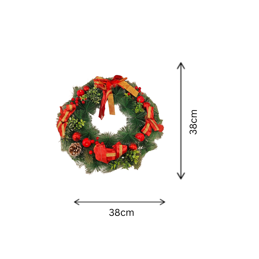 Christmas Premium Hanging Wreath 38x38cm