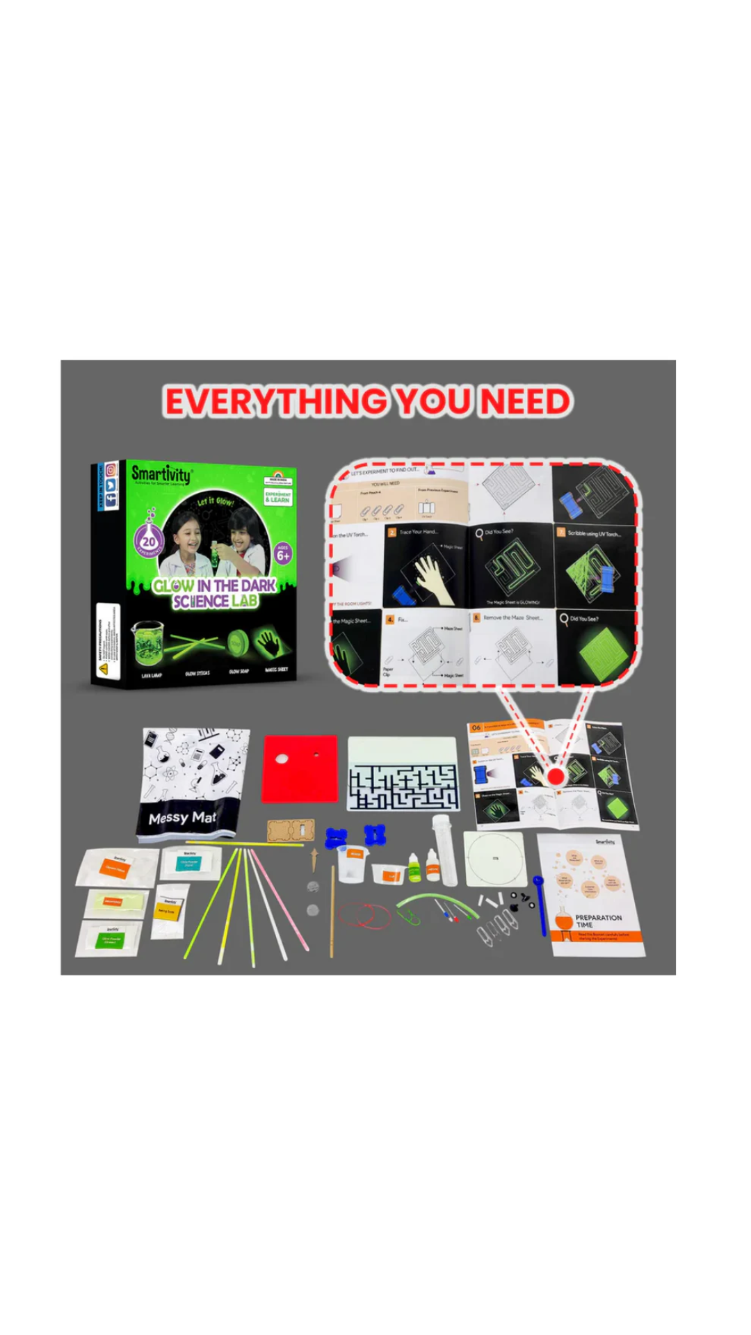 Smartivity Glow Magic Science Experiment Kit for Kids