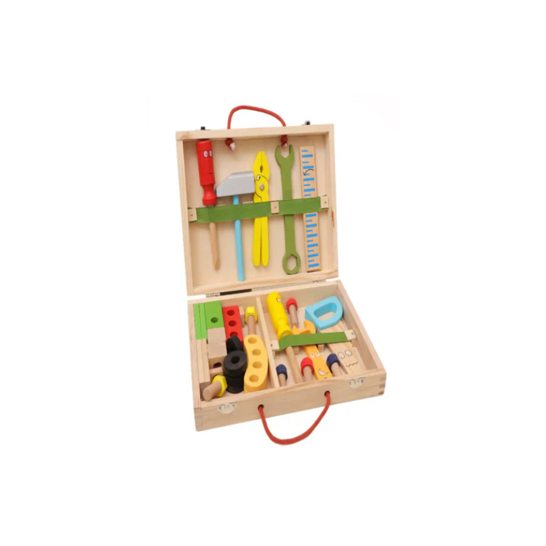 Open Ended Wooden Tool kit Suitcase