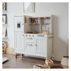 Wooden Luxury Neon Kitchen Set with Simulated Sound and Light