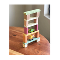 Playblox Candy Blocks Handcrafted Wooden Building Set – Multi-Shape & Color Stacking Toy Set for Open-Ended Play, Creative Construction Blocks for Toddlers
