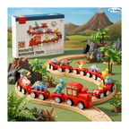 Magnetic Dinosaur Train Toy – 21 Pcs Dinosaur Educational Train Set for Kids 3+